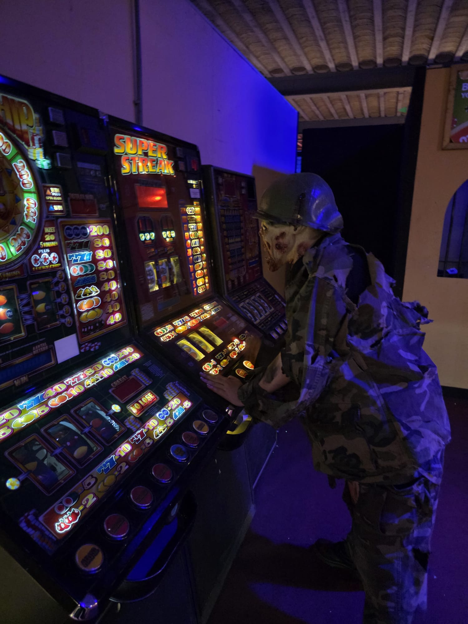 A Halloween actor in the Unit 13 arcade